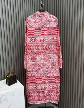  Платье-рубашка макси с принтом Monogram Tiles Louis Vuitton Артикул BMS-118554. Вид 3