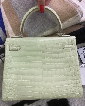 Сумка женская KELLY  25cm Crocodile Niloticus Mat Hermes Артикул BMS-54767. Вид 2