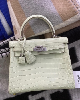 Сумка женская KELLY  25cm Crocodile Niloticus Mat Hermes Артикул BMS-54767. Вид 1