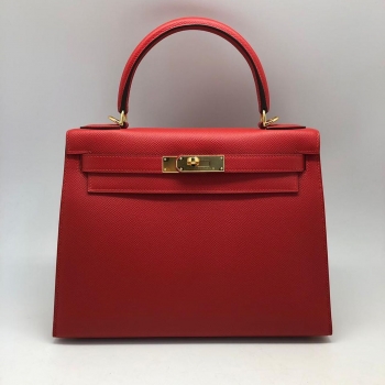 Hermes Kelly 28 cm,Epsom Color Rouge Piment Hermes Артикул BMS-61955. Вид 1