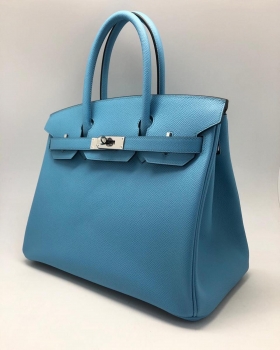  Сумка женская Birkin 30 cm, Bleu du nord  Epsom Hermes Артикул BMS-62678. Вид 3