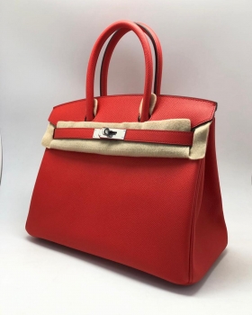Сумка женская Hermes Birkin 30 cm, Rouge Casaque  Epsom Hermes Артикул BMS-62679. Вид 2