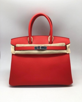 Сумка женская Hermes Birkin 30 cm, Rouge Casaque  Epsom Hermes Артикул BMS-62679. Вид 1