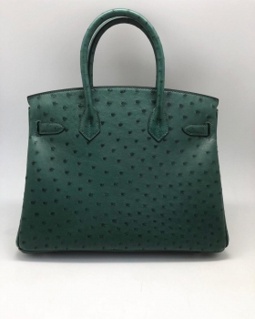 Сумка женская  BIRKIN Ostrich GHW, 30 cm Hermes Артикул BMS-64708. Вид 2