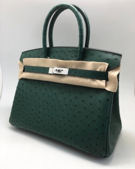 Сумка женская  BIRKIN Ostrich GHW, 30 cm Hermes Артикул BMS-64708. Вид 3