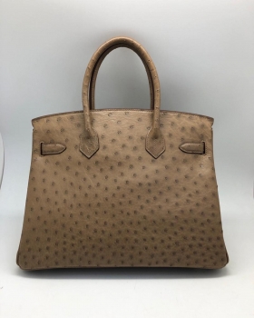 Сумка женская  BIRKIN Ostrich GHW, 30 cm Hermes Артикул BMS-64707. Вид 3
