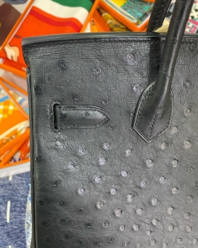 Сумка женская BIRKIN Ostrich GHW, 30 cm Hermes Артикул BMS-66227. Вид 2