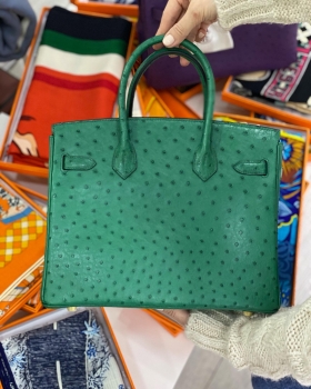 Сумка женская  BIRKIN Ostrich GHW, 30 cm Hermes Артикул BMS-64706. Вид 2