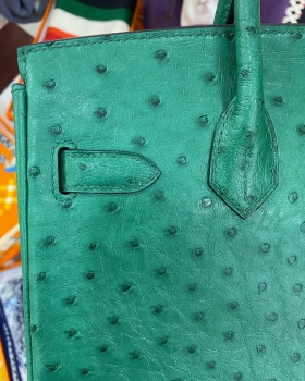 Сумка женская  BIRKIN Ostrich GHW, 30 cm Hermes Артикул BMS-64706. Вид 3