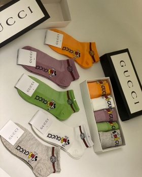 Комплект из 5 пар носков Gucci Артикул BMS-55471. Вид 1