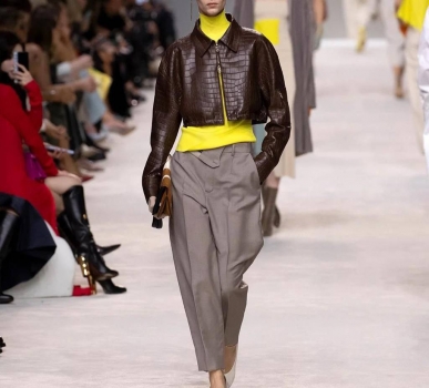 Кожаная куртка  Fendi Артикул BMS-133943. Вид 1