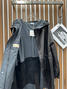 Кожаная куртка Brunello Cucinelli Артикул BMS-135164. Вид 3