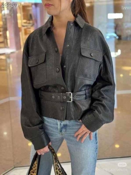 Кожаная куртка Yves Saint Laurent Артикул BMS-139206. Вид 1