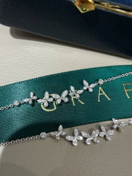 Подвеска Butterfly Pavе petite diamond line из белого золота  Graff Артикул BMS-141761. Вид 11