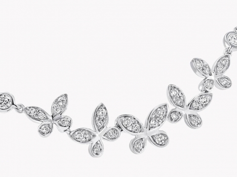 Подвеска Butterfly Pavе petite diamond line из белого золота  Graff Артикул BMS-141761. Вид 14