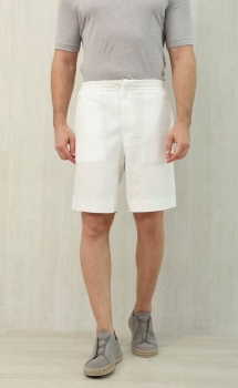 Льняные шорты ZEGNA Артикул BMS-142143. Вид 1