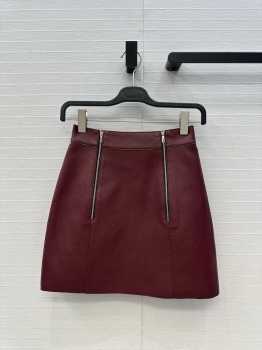 Кожаная юбка Hermes Артикул BMS-149327. Вид 1