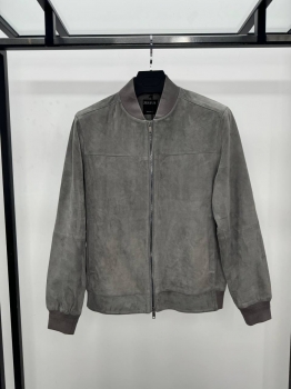 Замшевый бомбер  ZEGNA Артикул BMS-144748. Вид 1
