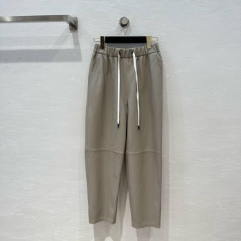 Кожаные брюки Brunello Cucinelli Артикул BMS-136205. Вид 1