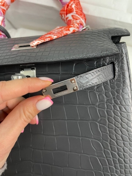 Сумка женская Birkin, 25 cm Crocodile Niloticus Mat Hermes Артикул BMS-107493. Вид 3