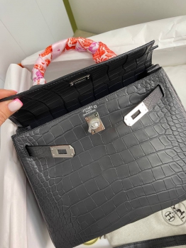 Сумка женская Birkin, 25 cm Crocodile Niloticus Mat Hermes Артикул BMS-107493. Вид 4