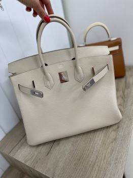 Сумка женская  Birkin, 25, PHW Hermes Артикул BMS-110288. Вид 6