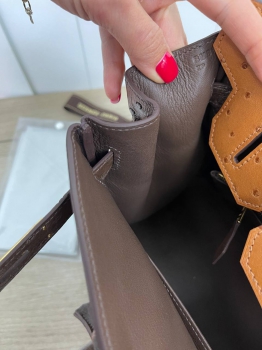 Сумка женская  Birkin Ostrich GHW, 30 cm, GHW Hermes Артикул BMS-114953. Вид 3