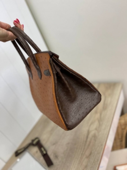 Сумка женская  Birkin Ostrich GHW, 30 cm, GHW Hermes Артикул BMS-114953. Вид 5