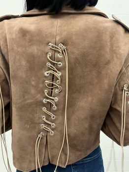 Замшевая куртка  Balenciaga Артикул BMS-130910. Вид 4