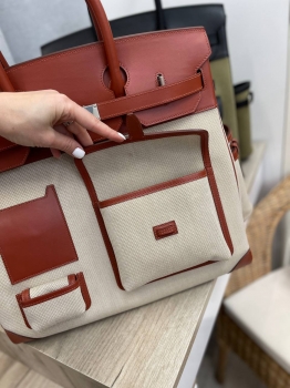 Сумка женская Birkin, 40, PHW Hermes Артикул BMS-131077. Вид 2