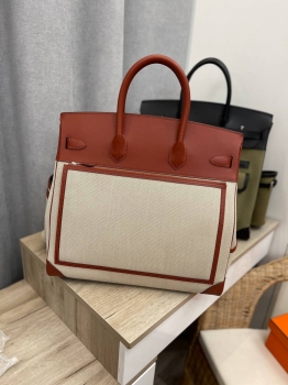 Сумка женская Birkin, 40, PHW Hermes Артикул BMS-131077. Вид 4
