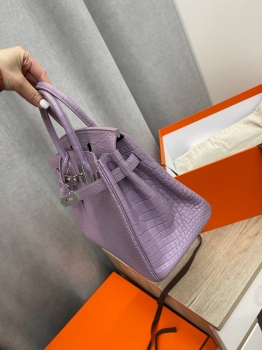 Сумка женская Birkin, 30 cm Lisse Porosus PHW  Hermes Артикул BMS-131428. Вид 8