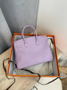 Сумка женская Birkin, 30 cm Lisse Porosus PHW  Hermes Артикул BMS-131428. Вид 9