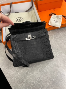 Сумка женская  Kelly, 25 cm, PHW MATTE NILOTICUS Hermes Артикул BMS-131489. Вид 8