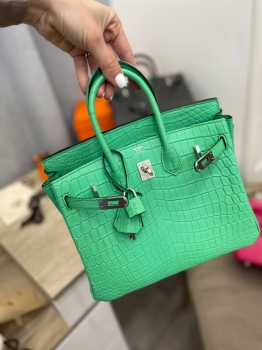  Сумка женская Birkin , 25 cm, PHW MATTE NILOTICUS Hermes Артикул BMS-131612. Вид 2
