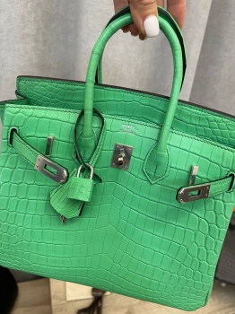  Сумка женская Birkin , 25 cm, PHW MATTE NILOTICUS Hermes Артикул BMS-131612. Вид 3