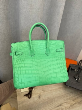  Сумка женская Birkin , 25 cm, PHW MATTE NILOTICUS Hermes Артикул BMS-131612. Вид 5