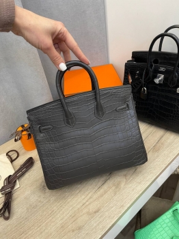 Сумка женская Birkin , 25 cm, PHW MATTE NILOTICUS Hermes Артикул BMS-131611. Вид 3