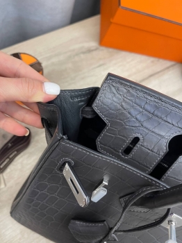 Сумка женская Birkin , 25 cm, PHW MATTE NILOTICUS Hermes Артикул BMS-131611. Вид 7