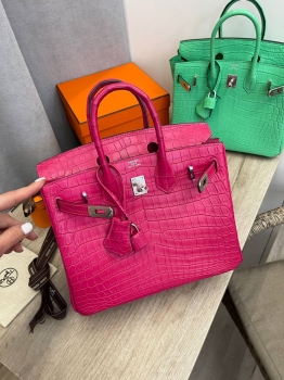  Сумка женская  Birkin , 25 cm, PHW MATTE NILOTICUS Hermes Артикул BMS-131610. Вид 1