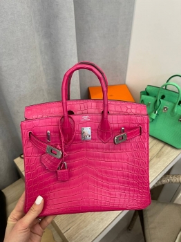 Сумка женская  Birkin , 25 cm, PHW MATTE NILOTICUS Hermes Артикул BMS-131610. Вид 2
