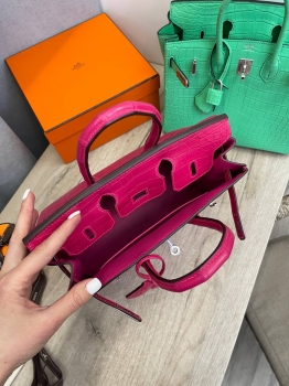  Сумка женская  Birkin , 25 cm, PHW MATTE NILOTICUS Hermes Артикул BMS-131610. Вид 4