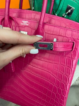  Сумка женская  Birkin , 25 cm, PHW MATTE NILOTICUS Hermes Артикул BMS-131610. Вид 5