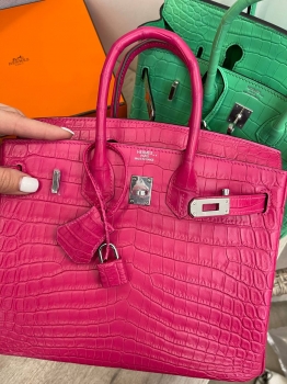  Сумка женская  Birkin , 25 cm, PHW MATTE NILOTICUS Hermes Артикул BMS-131610. Вид 6