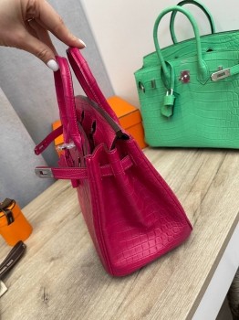  Сумка женская  Birkin , 25 cm, PHW MATTE NILOTICUS Hermes Артикул BMS-131610. Вид 7