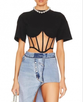 Футболка  Mugler   Артикул BMS-131781. Вид 1