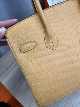 Сумка женская Birkin , 30, GHW MATTE NILOTICUS Hermes Артикул BMS-132981. Вид 6