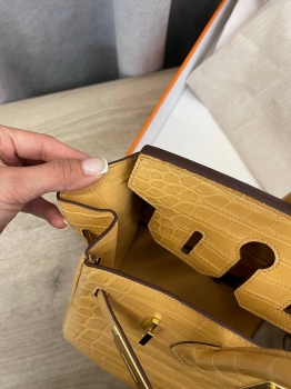 Сумка женская Birkin , 30, GHW MATTE NILOTICUS Hermes Артикул BMS-132981. Вид 7