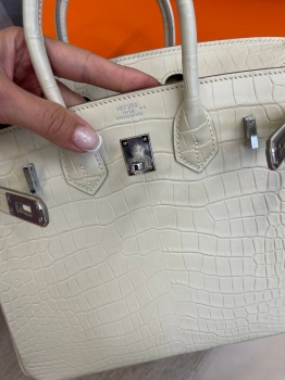 Сумка женская Birkin , 30 cm, PHW MATTE NILOTICUS Hermes Артикул BMS-132982. Вид 5