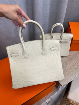 Сумка женская Birkin , 30 cm, PHW MATTE NILOTICUS Hermes Артикул BMS-132982. Вид 6